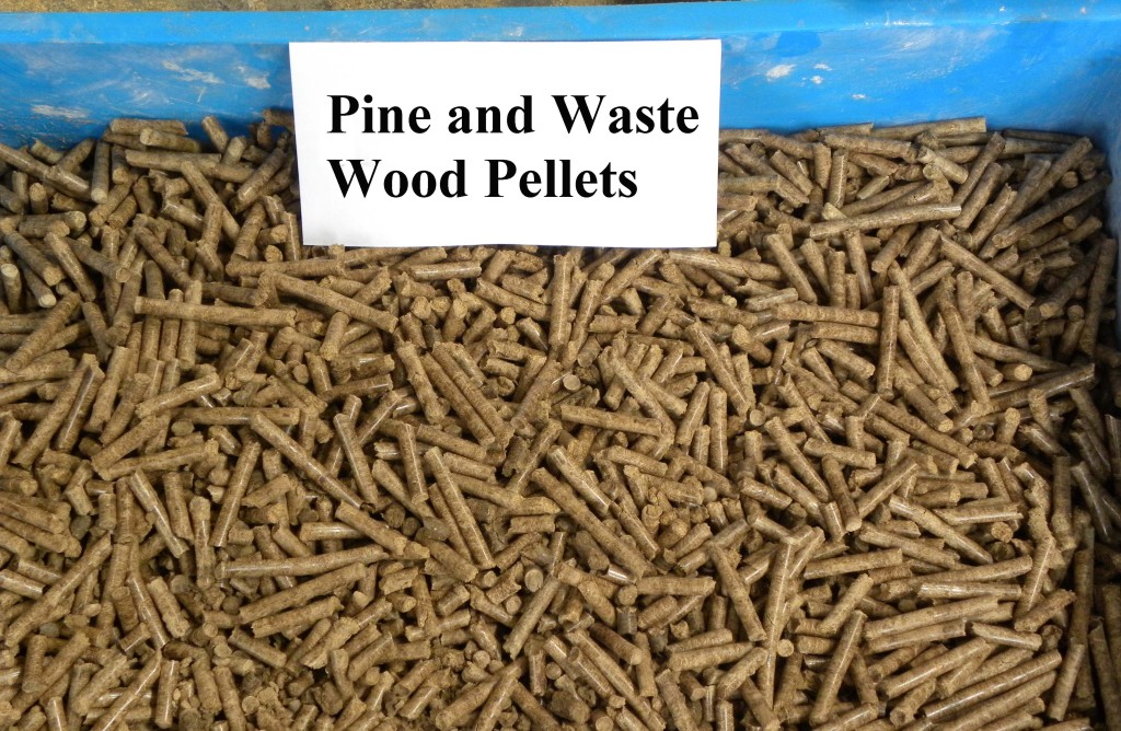 Pine and waste wood pellets_
